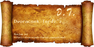 Dvoracsek Teréz névjegykártya